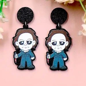 New Halloween Ghost Earrings Cute Acrylic Handmade Jewelry